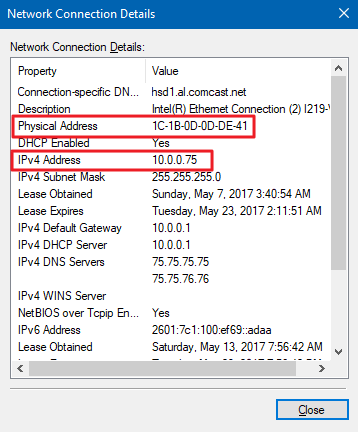 Find IP Address, MAC Address, and Other Network Connection Details on Windows 7, 8, 8.1, and 10
