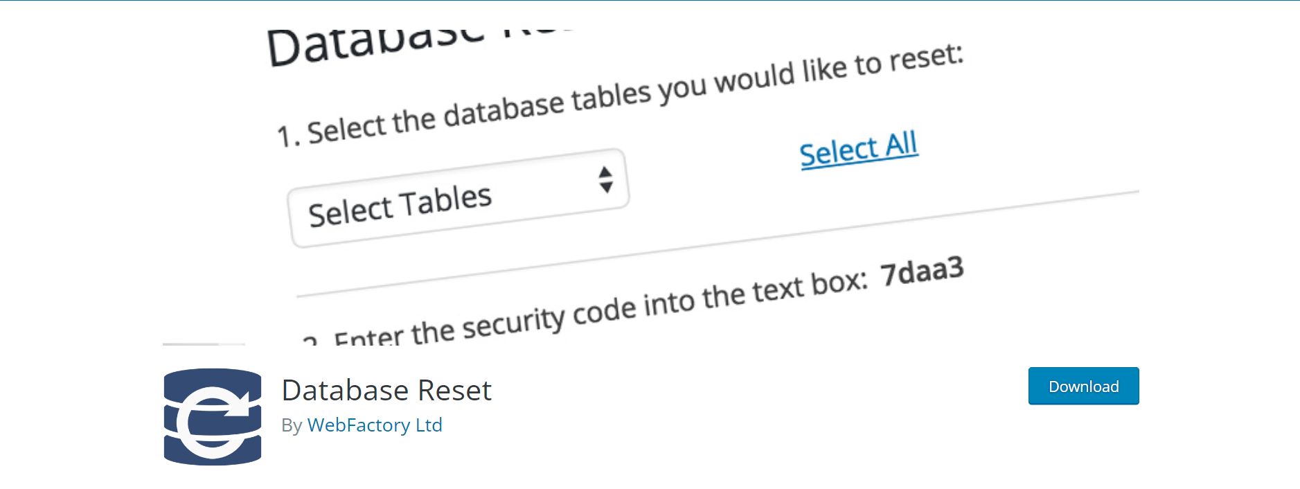 Database reset