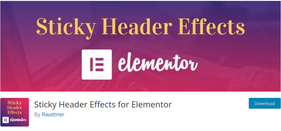 Sticky Header Effects for Elementor