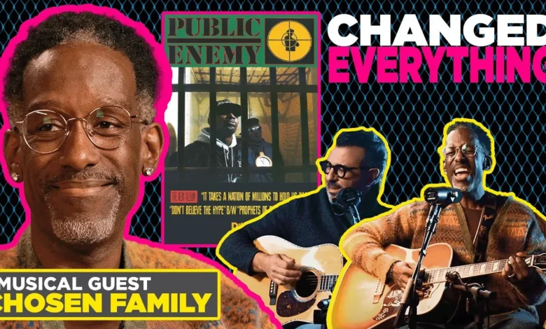 Chosen Family live performance promo with Public Enemy album artwork.