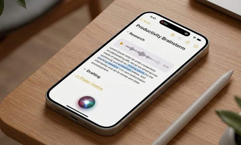 Apple Notes AI features for transcription, summaries, and smarter organization