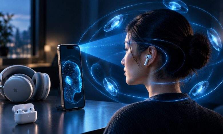 Apple Personalized Spatial Audio setup on an iPhone